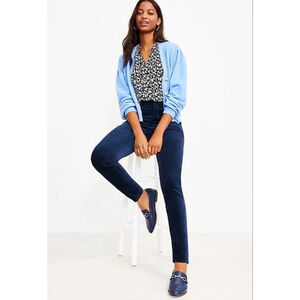 Loft blue velvet pants size 8